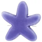 Cuentas de cerámica estrella de mar 17 mm - Violeta iridiscente x5