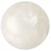 Cuentas de resina opacas redondas de 14 mm - Blanco nacarado x6