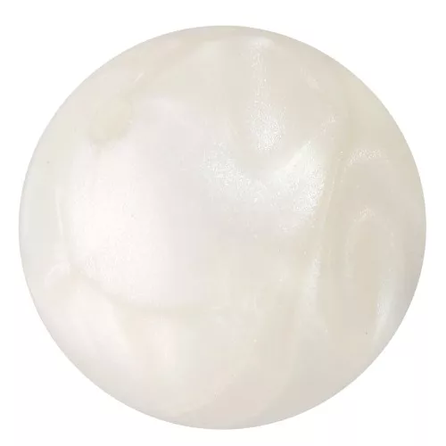Cuentas de resina opaca 10 mm - Blanco nacarado x8