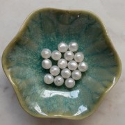 Cuentas de resina opaca 10 mm - Blanco nacarado x8