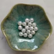 Cuentas de resina opaca 10 mm - Blanco nacarado x8