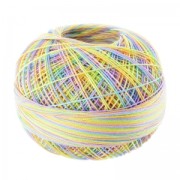 Hilo algodón Lizbeth talla 20 Rainbow Taffy n°153 x192m