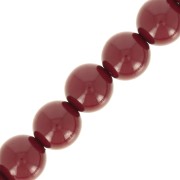 Cuenta de cristal checo redonda Brillante 6 mm - Cranberry x25