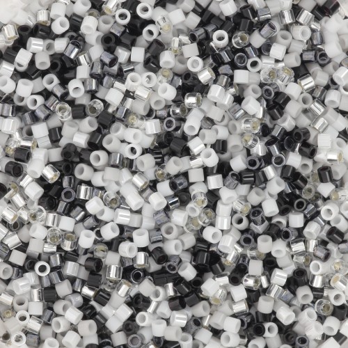 Mezcla Miyuki Delica 15/0 - Niebla gris x5g