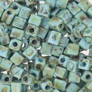 Miyuki Cubos 4 mm SB4-4514 - Azul Turquesa Opaco Picasso x10g|raw }}