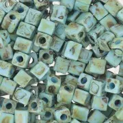 Miyuki Cubos 4 mm SB4-4514 - Azul Turquesa Opaco Picasso x10g