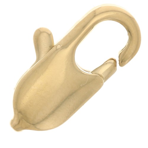 Cierre de langosta de 10 mm de largo - chapado en oro de 3 micras x1