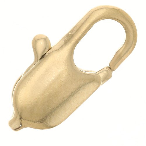 Cierre de langosta alargado 12 mm - 3 micras chapado en oro x1