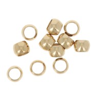 Cuentas aplastables de 3,5 mm - 3 micras chapadas en oro x4