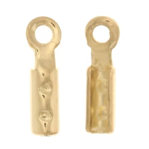 Pinzas de encaje redondas mini 0,9 mm - Dorado x10