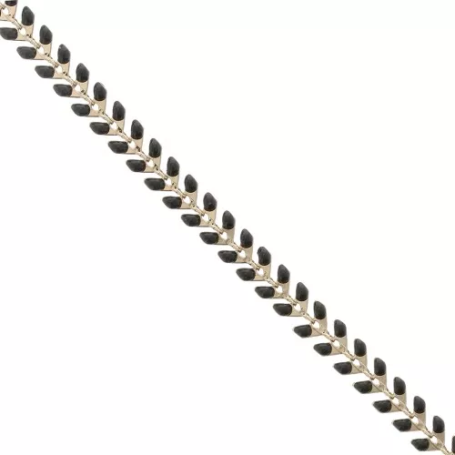 Cadena en espiga de resina epoxi 6,3 mm Dorado negro x 20cm