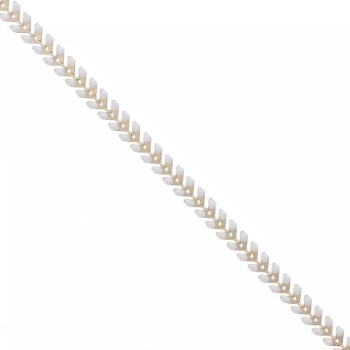 Cadena en espiga de resina epoxi 6,3 mm Dorado blanco x 20cm