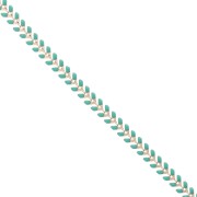 Cadena en espiga de resina epoxi 6,3 mm Dorado menta x 20cm|raw }}