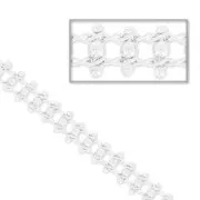 Cadena trío de balas 5.7 mm plateado x 50cm