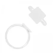 Anillo plano carré 10 mm Plata 925 x1