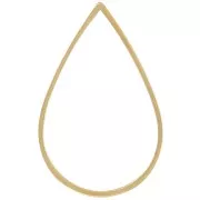 Anillo de montaje y gota de tejido 26x17 mm - Acero inoxidable 304L Dorado x10