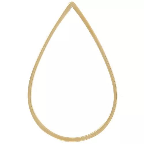 Anillo de montaje y gota de tejido 26x17 mm - Acero inoxidable 304L Dorado x10