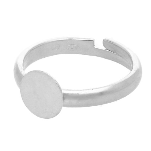 Anillo plano demi-jonc 8 mm Plata 925 x1