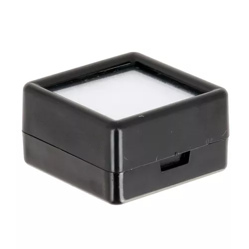 Caja gemológica de 29 mm para piedras semipreciosas - Transparente - Negra x1