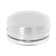Caja gemológica redonda 30 mm para piedras semipreciosas - Transparente x1