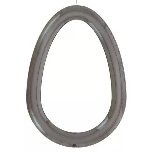 Colgante gota 48x34 mm 2 agujeros - imitación piedra preciosa - Hematites x1