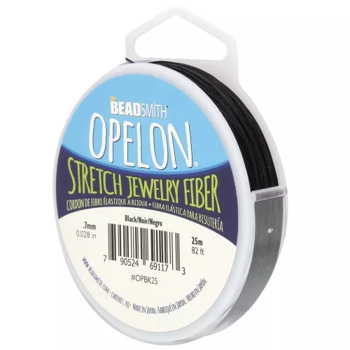 Opelon 0.7mm fibra elástica - Negro x25m