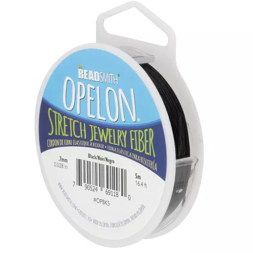 Opelon 0.7mm fibra elástica - Negro x5m