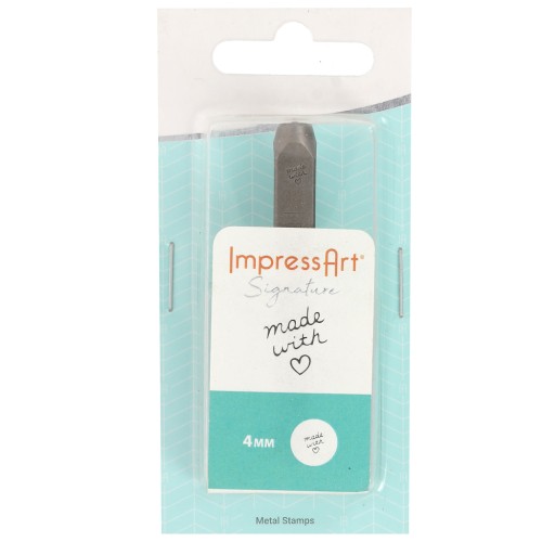 Punzón de estampación ImpressArt - 4 mm - Made With Love x1