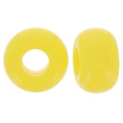 Cuentas redondas agujeros grandes 9,5 mm resina opaca - Amarillo sol x10|raw }}