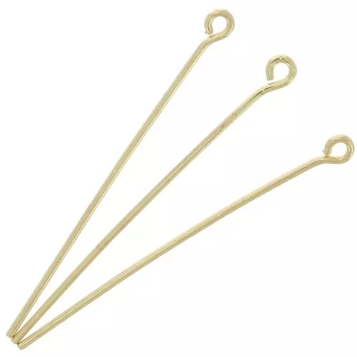 Clavos cabeza redonda 38x0,80 mm - Dorado x 25