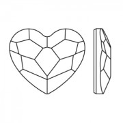 Strass Hotfix Heart PureCrystal 2808 6  mm Jet  x1