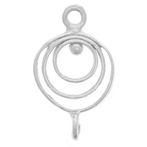 Colgante círculos huecos 18x11 mm - Plata 925 x1