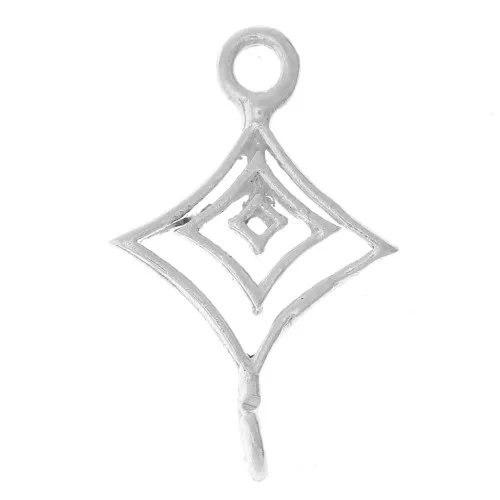 Entrepieza hueca 18x11 mm - Plata 925 x1