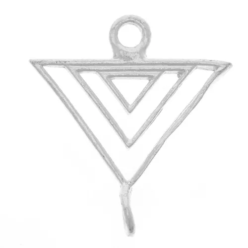 Colgante triángulos huecos 17x16 mm - Plata 925 x1