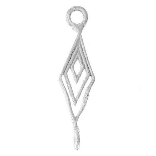 Entrepieza diamante hueco 22x5.5 mm - Plata 925 x1