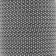 Paracord - Cordón de paracaídas plano de 4 mm - Negro - Blanco x1m