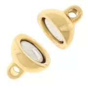 Cierre magnético 13,5x8 mm - Dorado con oro fino x1