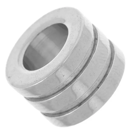 Cuenta de tubo ranurado 12x8 mm agujero grande - acero inoxidable 304L x1
