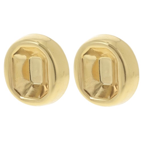 Clips para oreja para cabujón PureCrystal 4610 14x10 mm - Dorado con oro fino x2