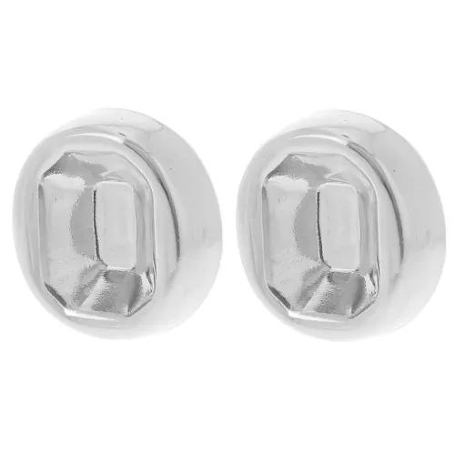 Clips para orejas para cabujón PureCrystal 4610 14x10 mm - Plateado fino x2