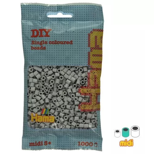 Hama Midi cuentas de planchar 5 mm Gris nube (n°109) x 1000