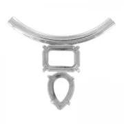 Colgante tubo engaste 4610 18x13 mm et 4320 13x18 mm rodiado x1