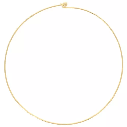 Gargantilla de 1,7 mm con Cierre de bola desenroscable - Dorado con oro fino x14cm
