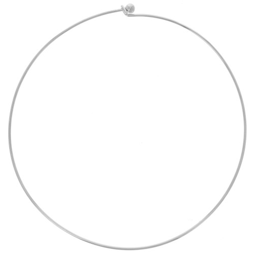 Gargantilla de 1,7 mm con Cierre de bola desenroscable - Rodiada x14cm