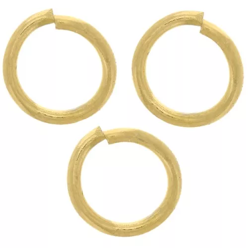 Anillas abiertas 6x0,8 mm - Acero inoxidable 316L dorado x100
