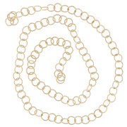 Anillas abiertas 4x0,5 mm - Acero inoxidable 316L dorado x100