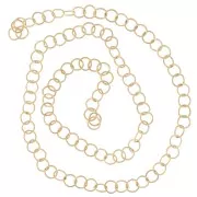 Anillas abiertas 4x0,5 mm - Acero inoxidable 316L dorado x100