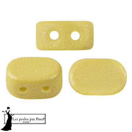 Cuentas de cristal Lipsi® de Puca® 4x6 mm - Vogue Canary Yellow Mat x10g