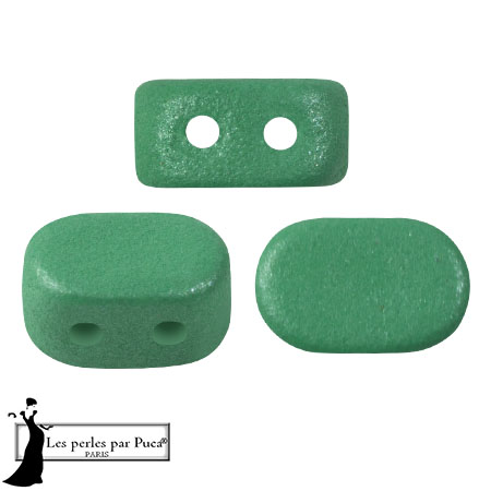 Cuentas de cristal Lipsi® de Puca® 4x6 mm - Vogue Green Garden Mat x10g