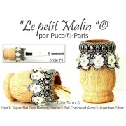 Cuentas de cristal Lipsi® de Puca® 4x6 mm - Vogue Gris Medio Mate x10g